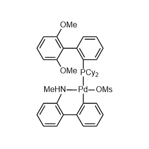 甲磺酸(2-二環(huán)己基膦-2',6'-二甲氧基-1,1'-聯(lián)苯基)(2'-甲氨-1,1'-聯(lián)苯-3-基)鈀(II)二氯甲烷絡合物